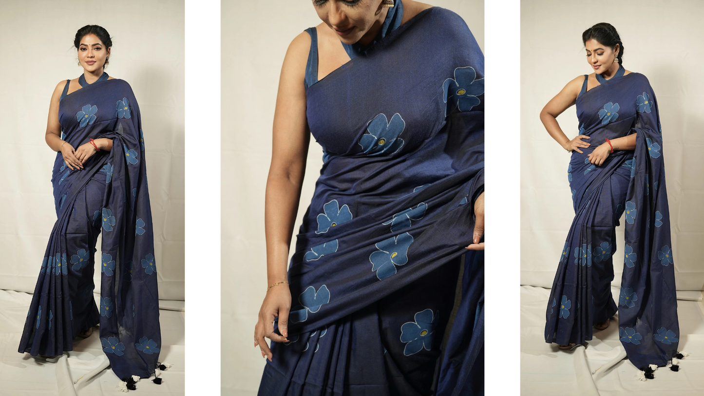 Khadi Cotton floral pattern