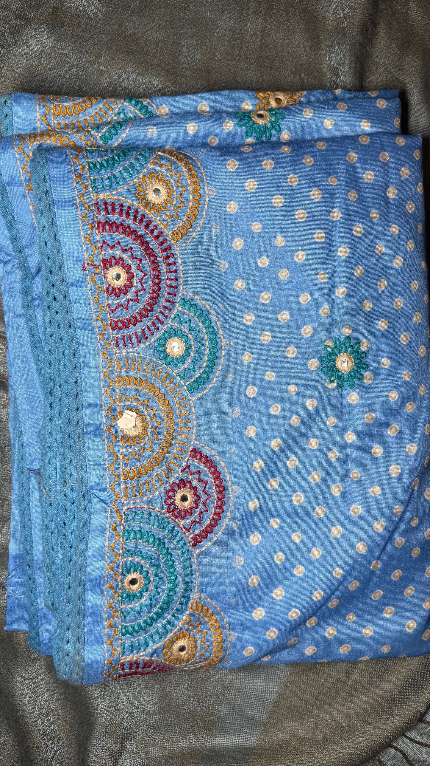 Kutchi embroidery saree