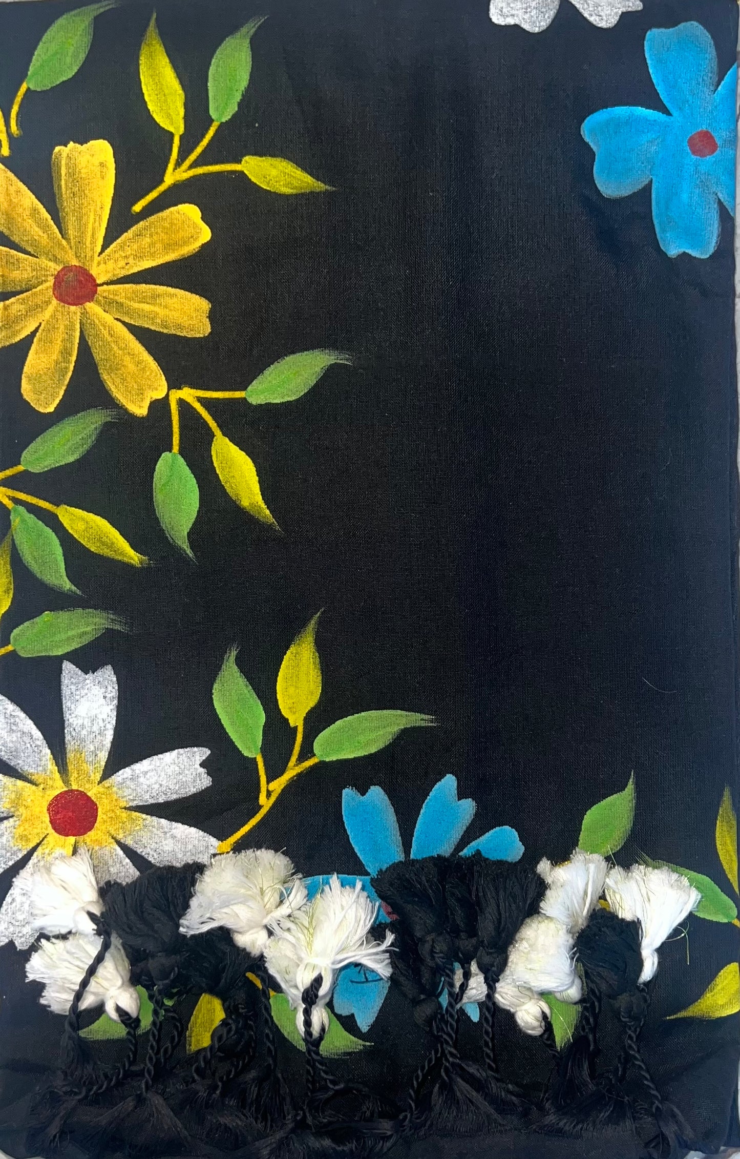 Khadi Cotton Hand Painted Floral pattern