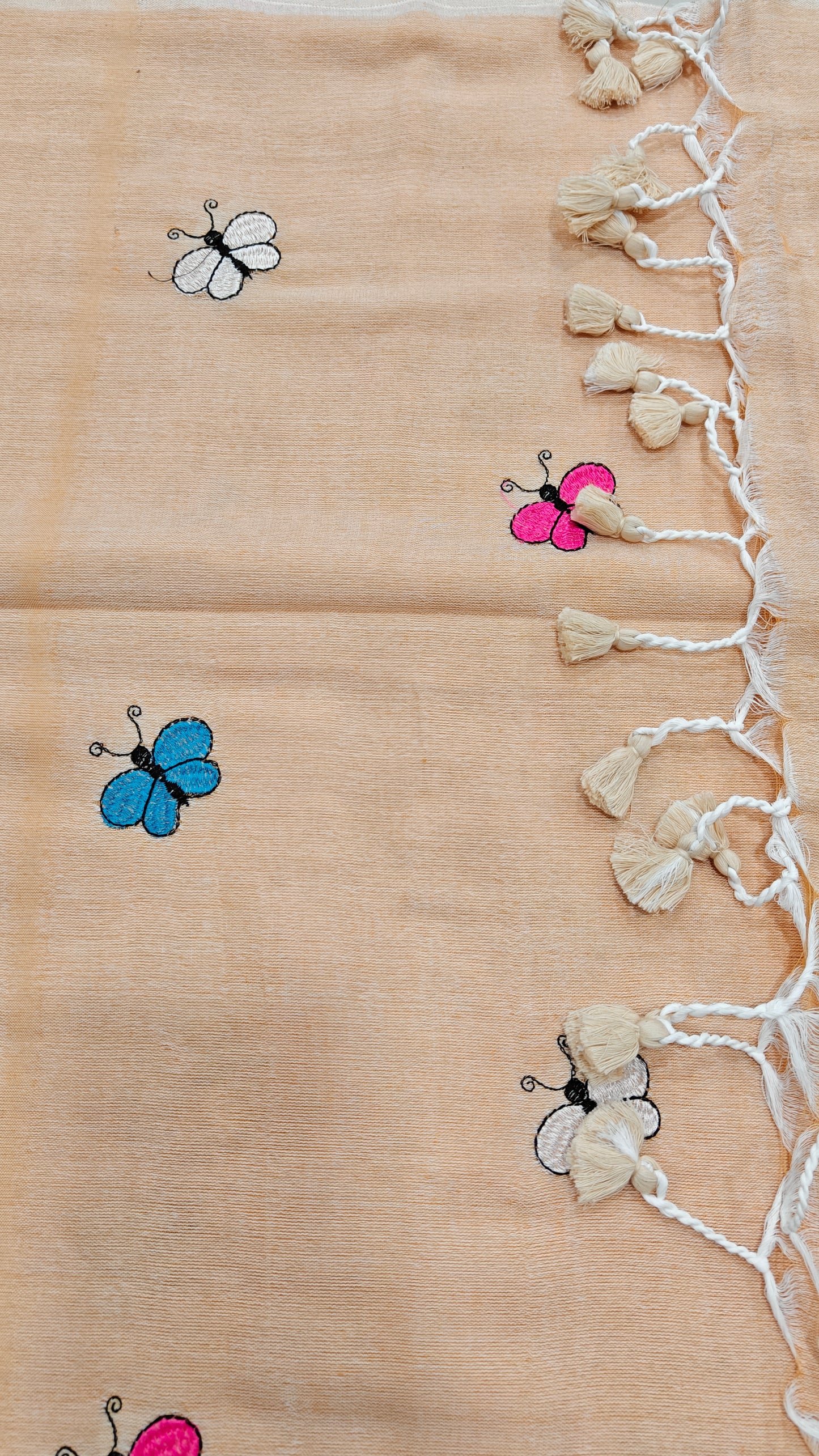 Mul Cotton Butterfly Embroidery