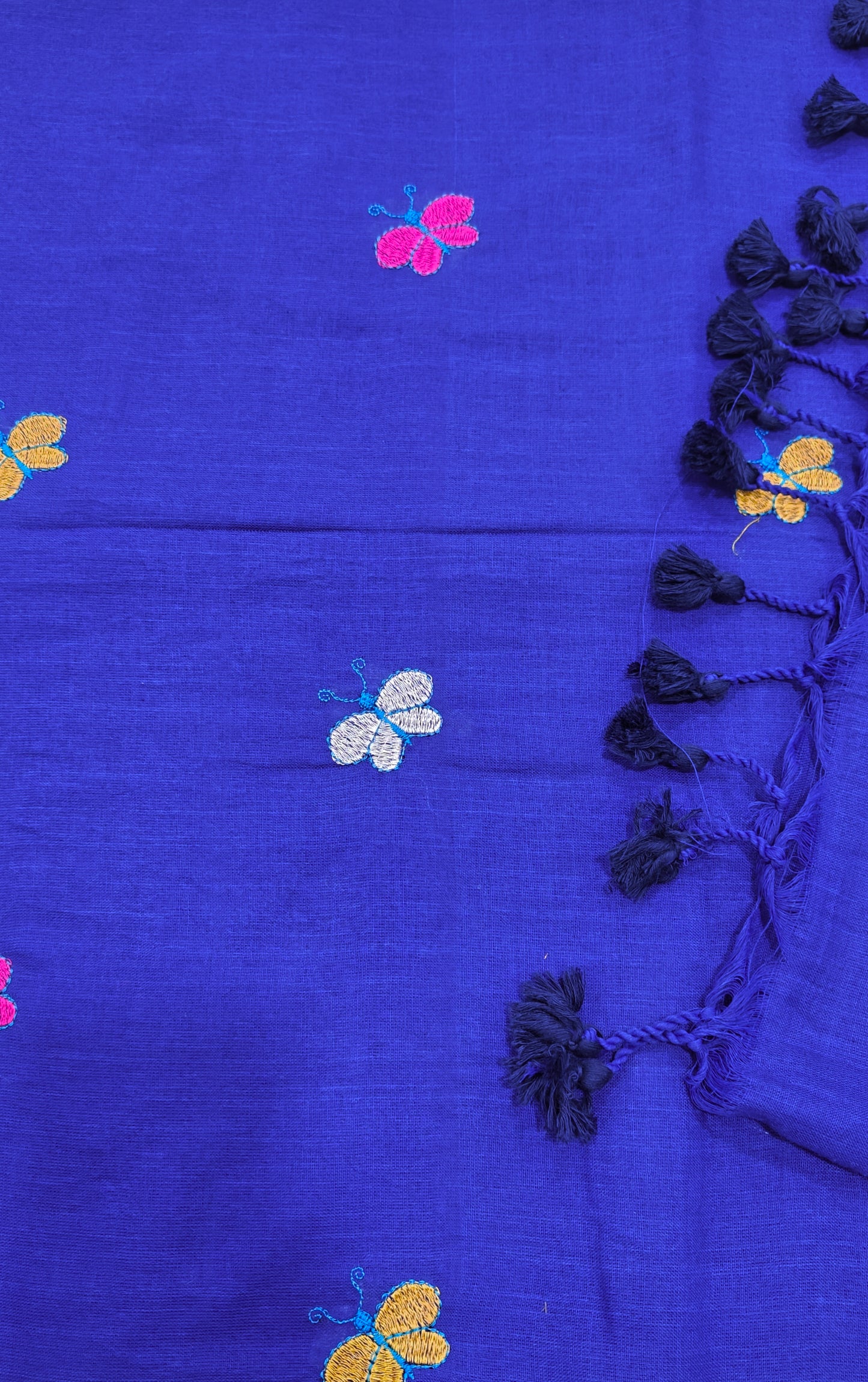 Mul Cotton Butterfly Embroidery