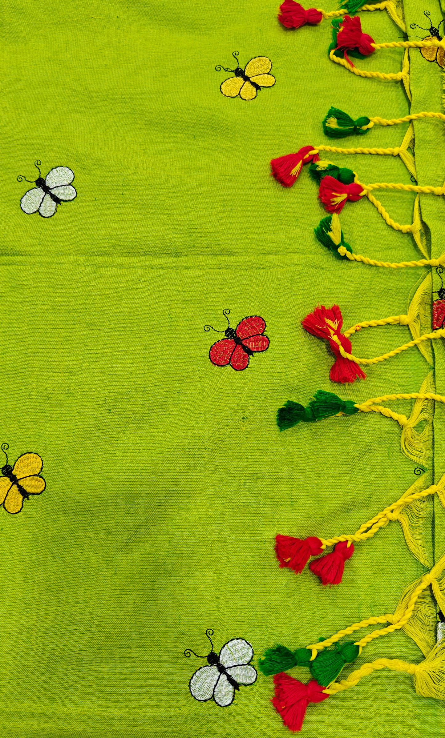 Mul Cotton Butterfly Embroidery
