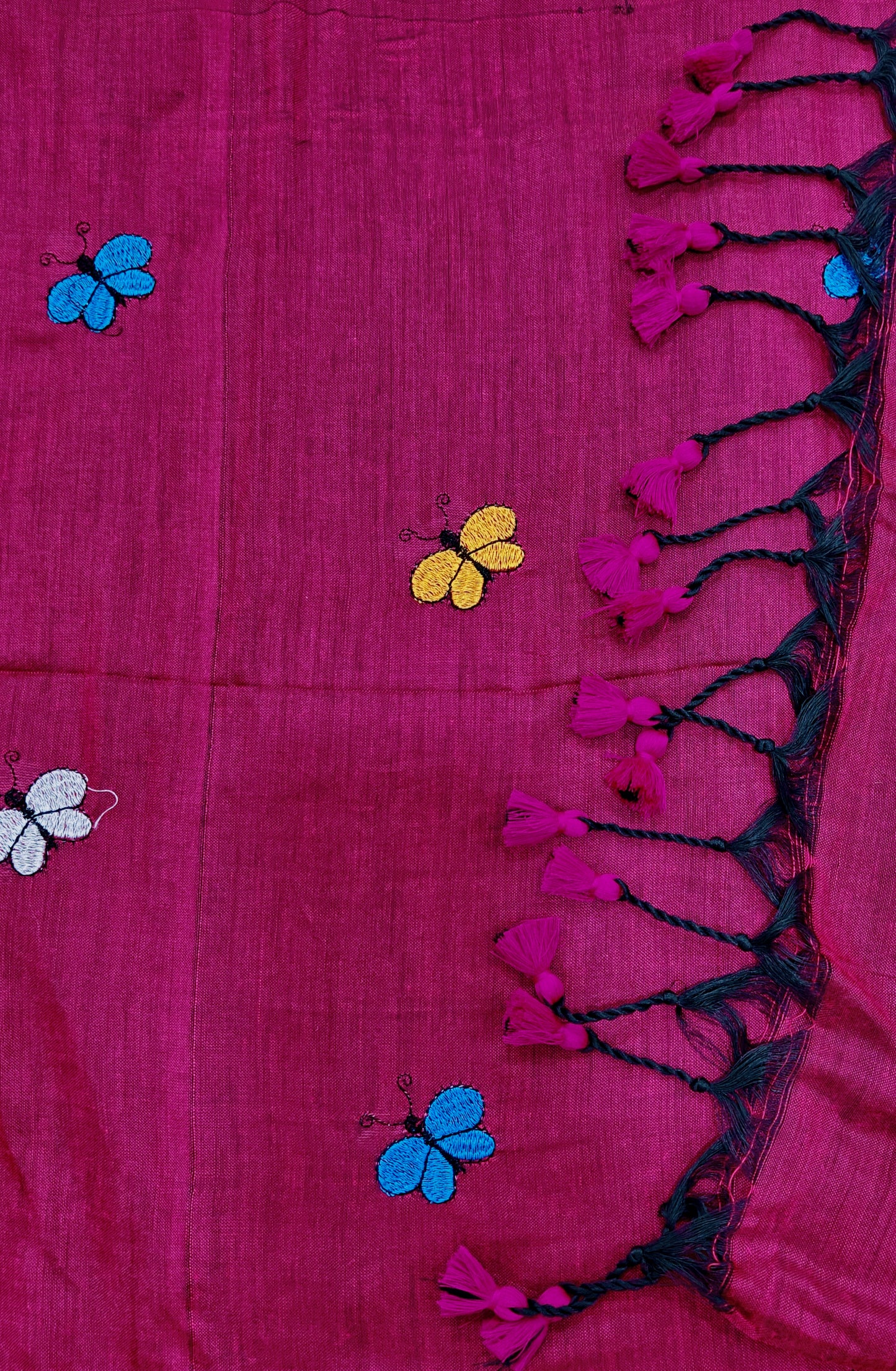 Mul Cotton Butterfly Embroidery