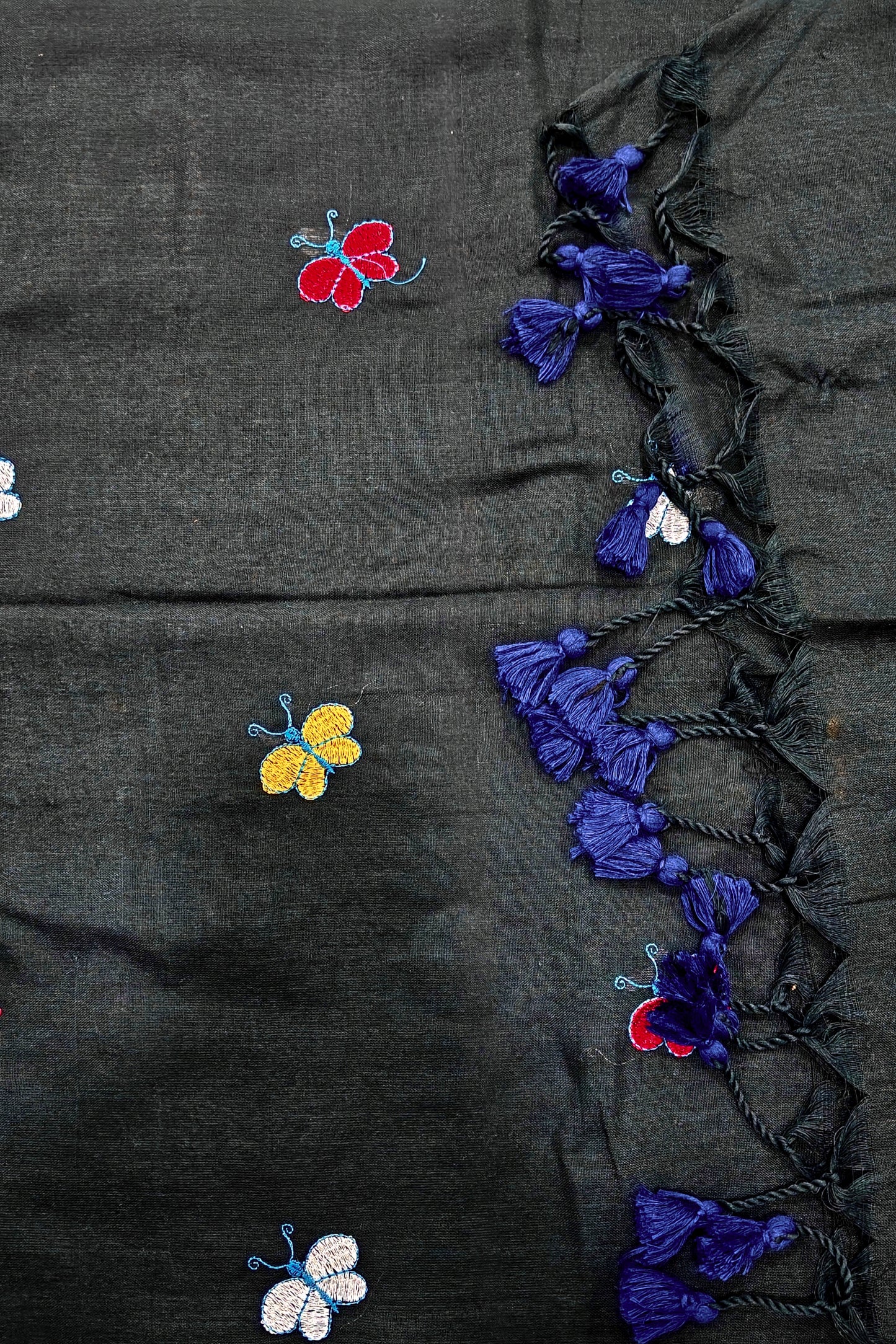 Mul Cotton Butterfly Embroidery