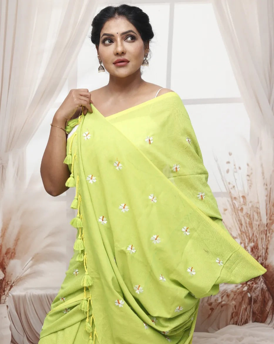 Mul Cotton Dandelion Embroidery