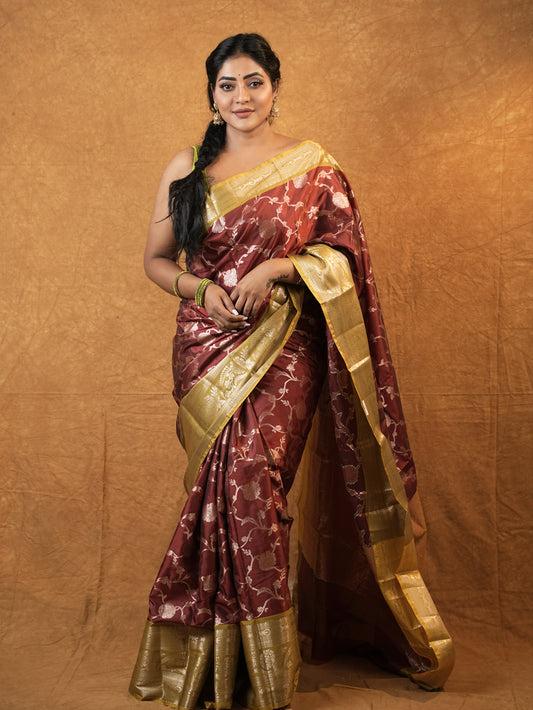 Banarasi chinia silk saree