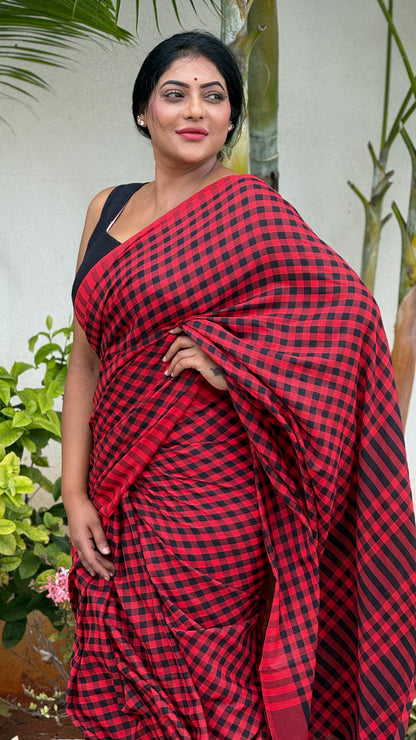 Mul check black & red