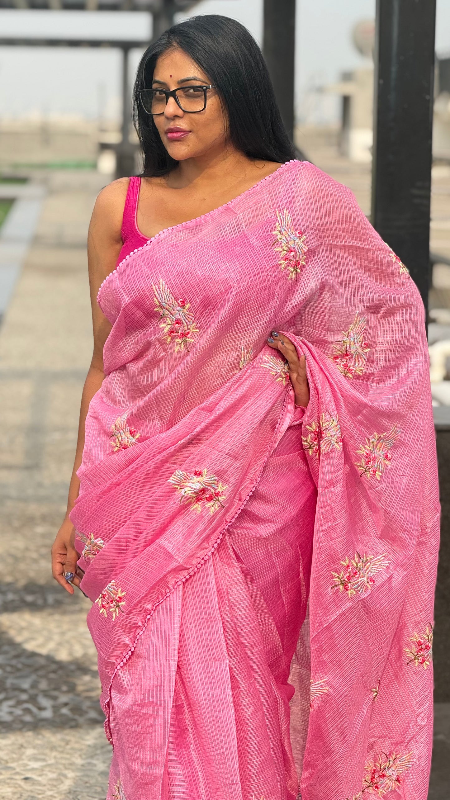 embroidery Kota saree