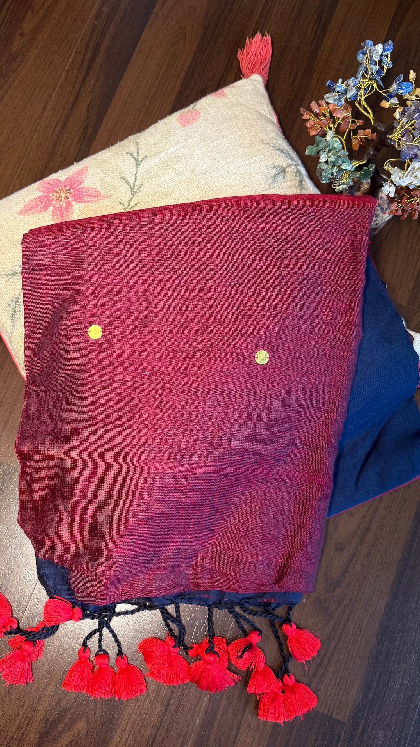 Two tone Khadi cotton with sequin