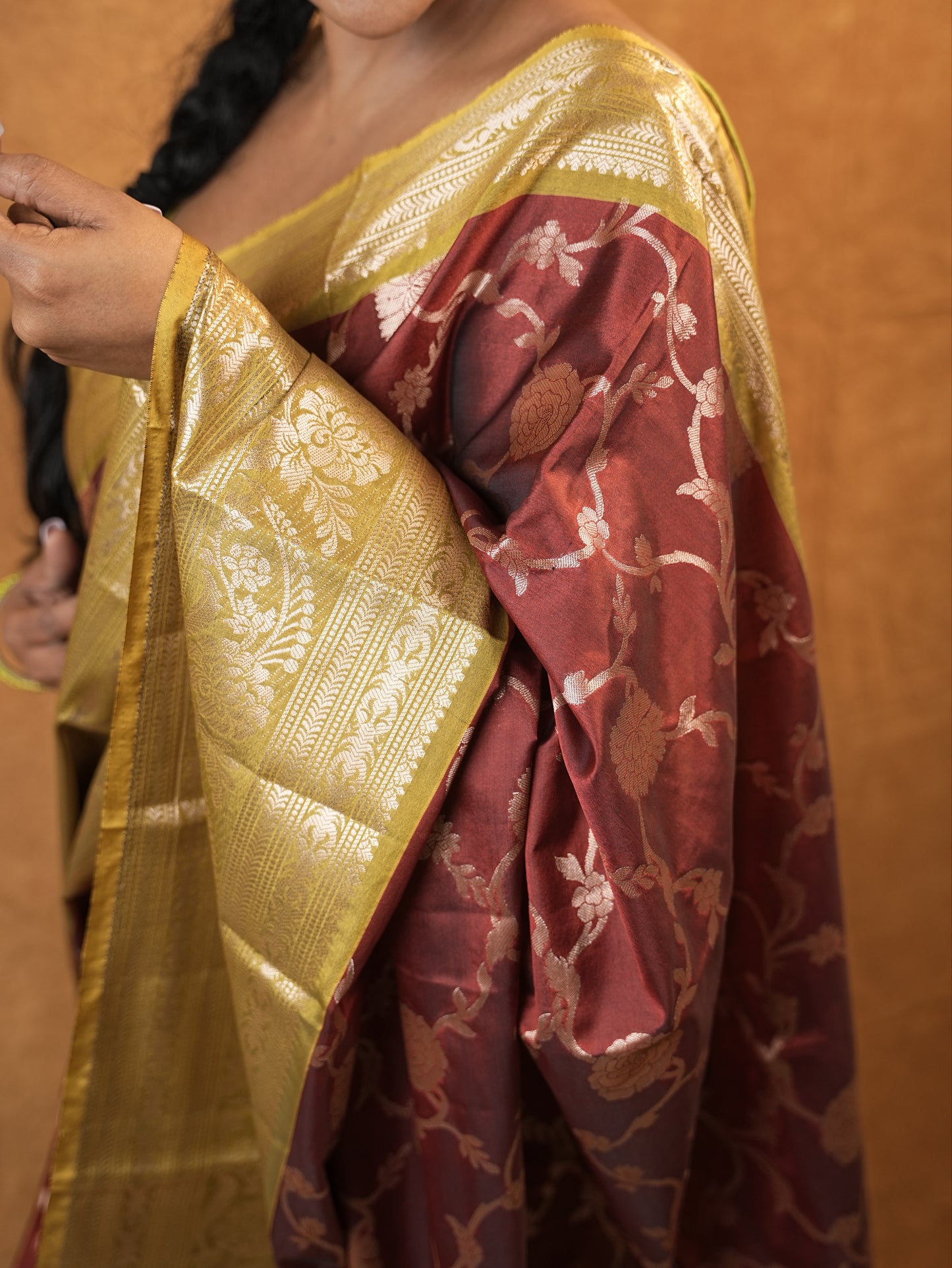 Banarasi chinia silk saree