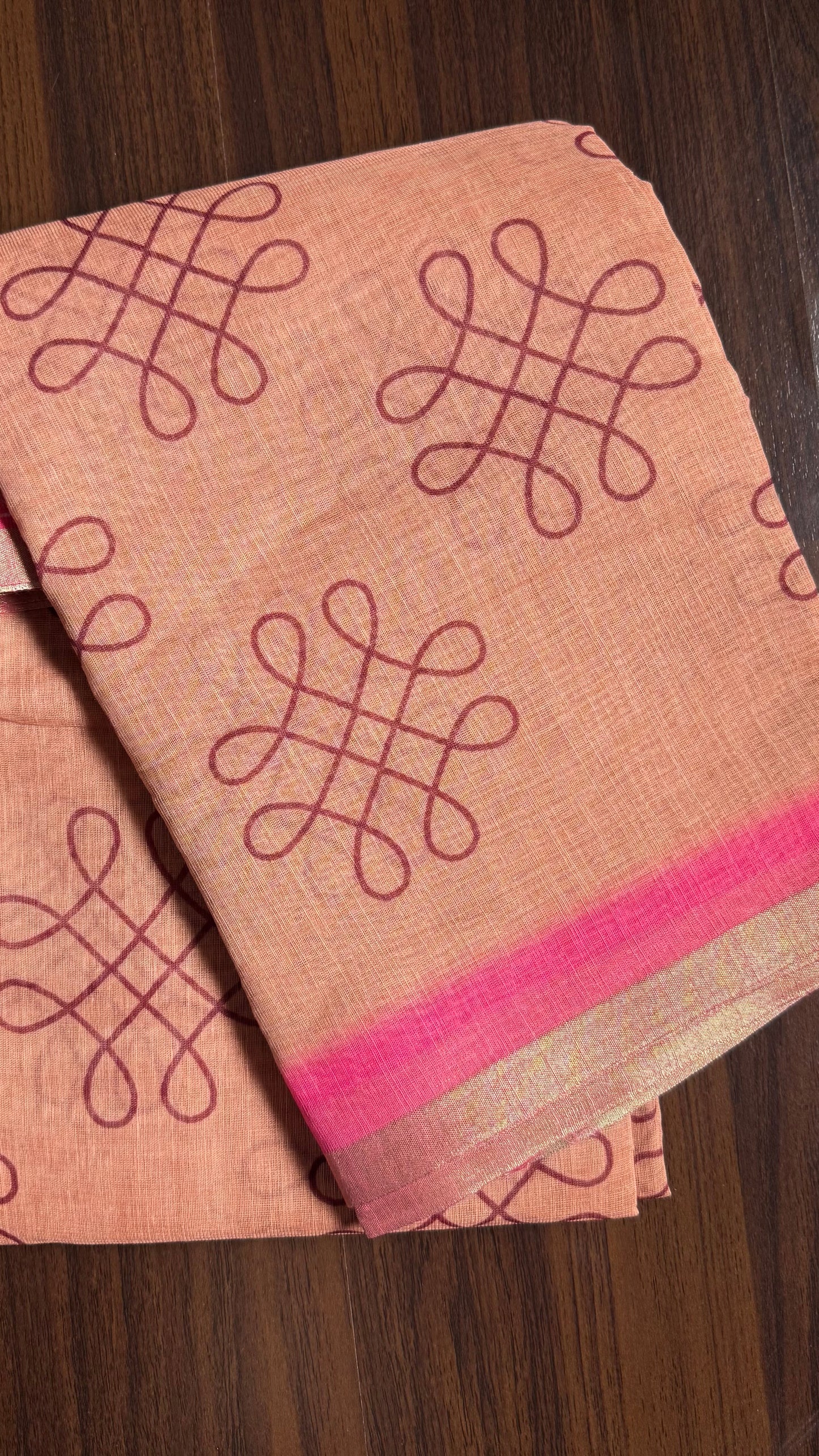 Kolam linen cotton sarees