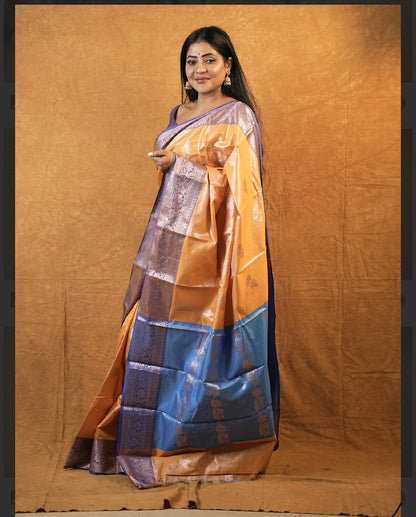 Gadwal collection yellow and blue