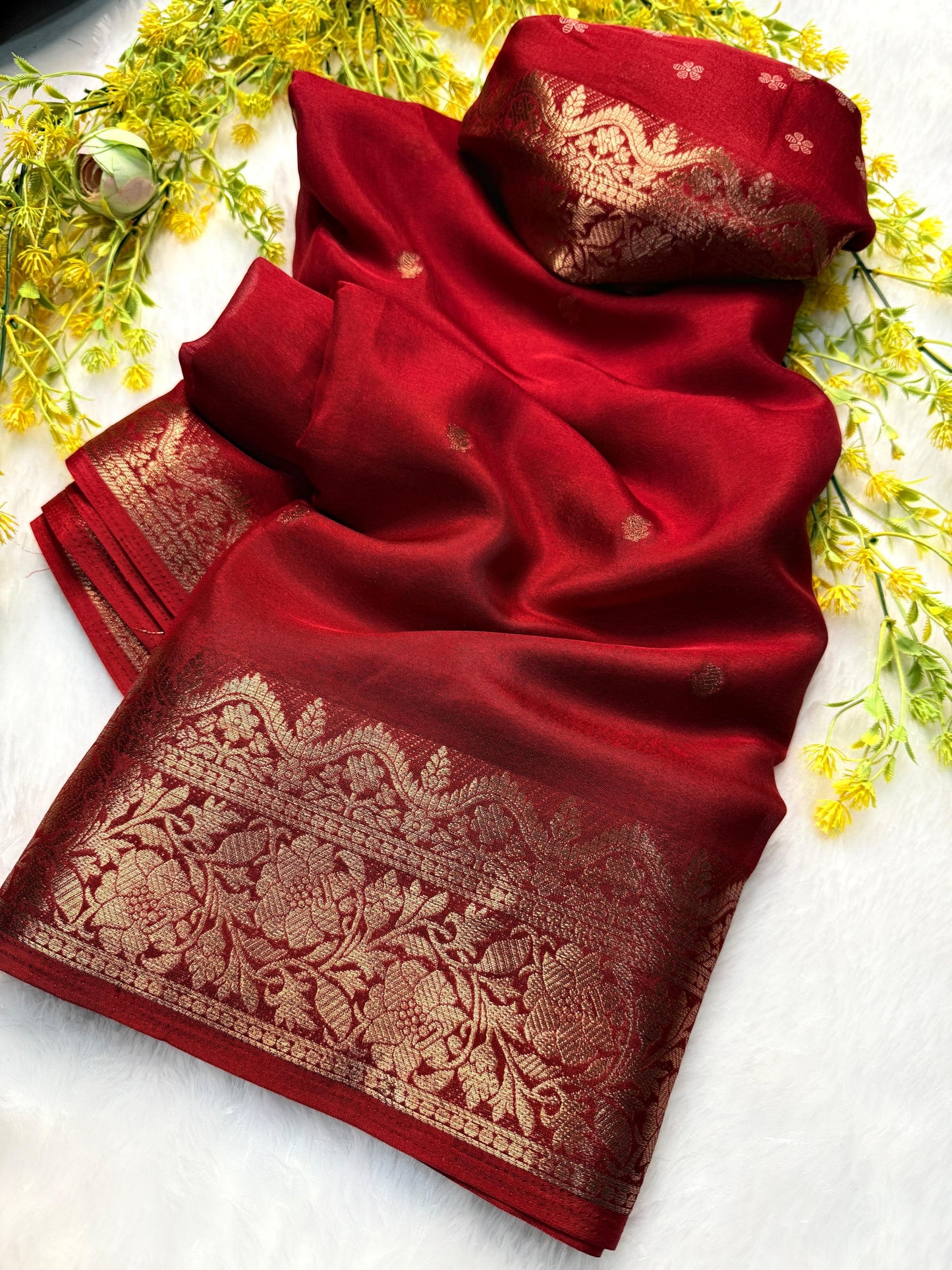 Crepe Silk with Premium Jacquard Zari