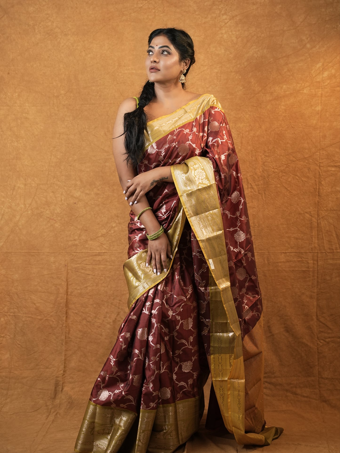 Banarasi chinia silk saree