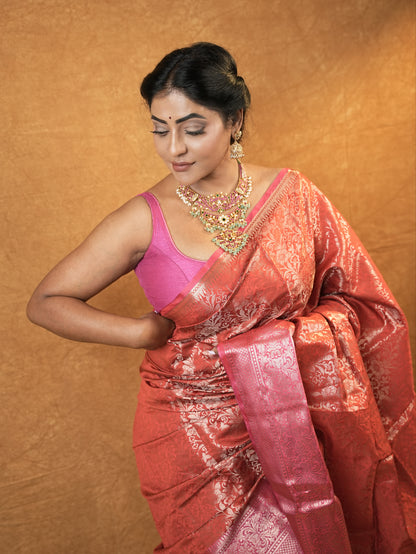Semi silk pattu saree Gadwal collection