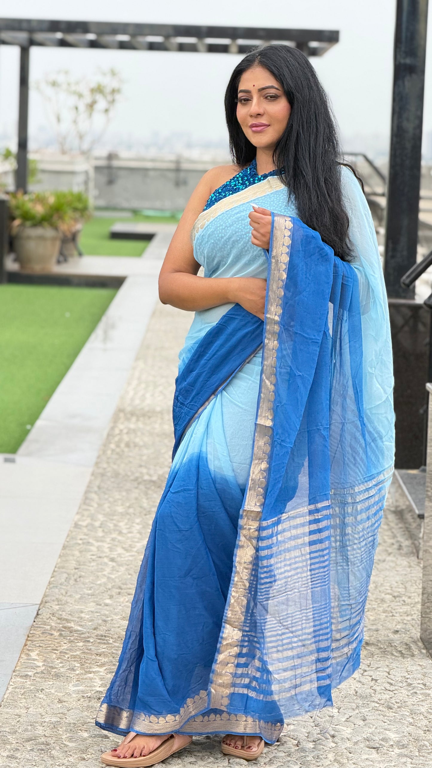 Ombré soft zari