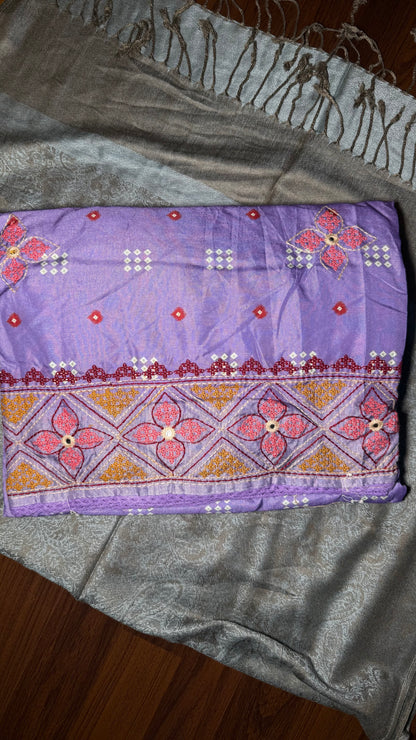 Kutchi embroidery saree