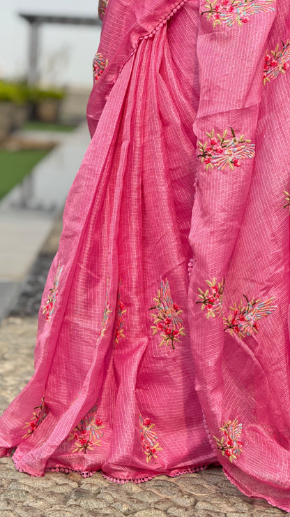 embroidery Kota saree