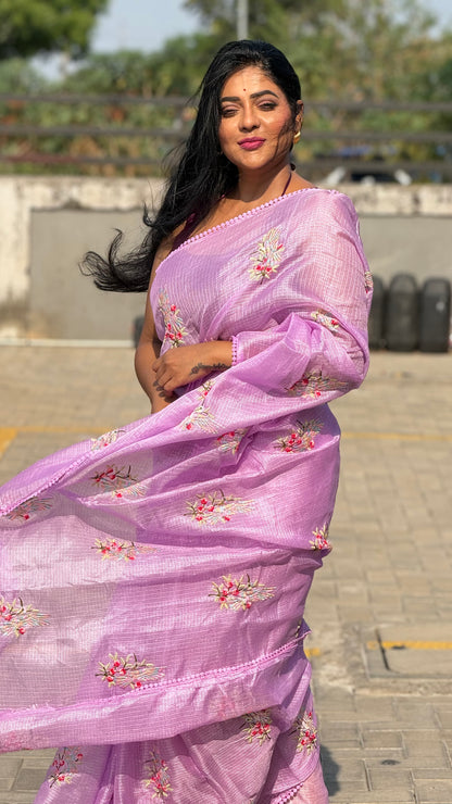 embroidery Kota saree