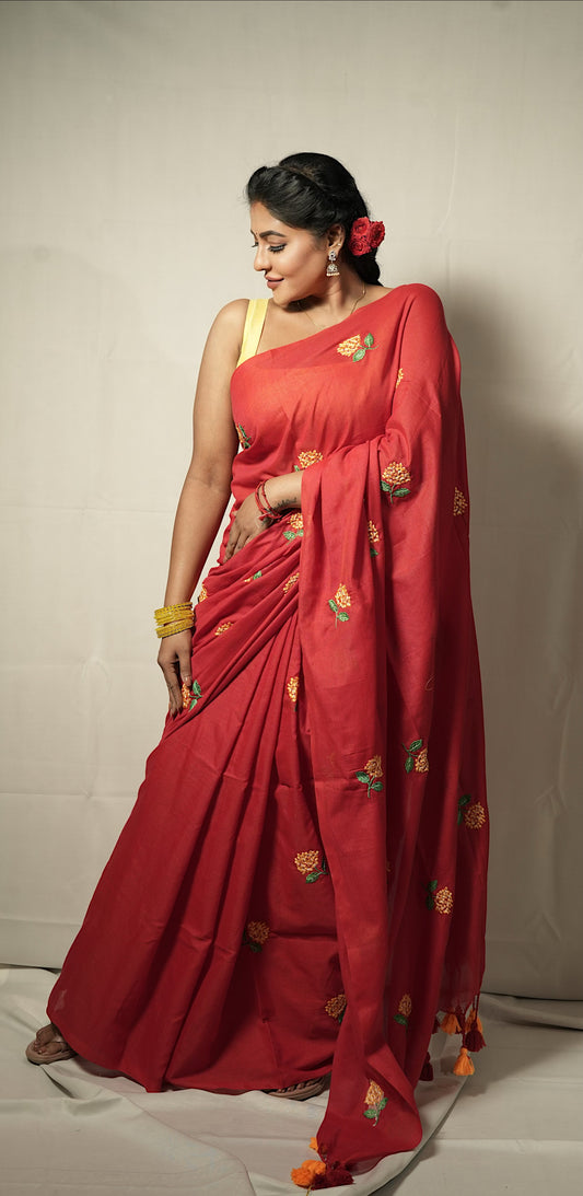 Mul Cotton flower Embroidery