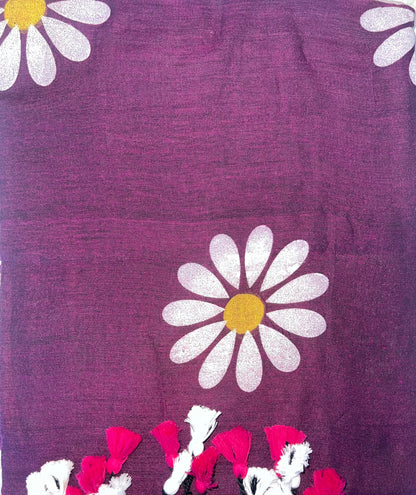 Khadi Cotton Hand Painted Sunflower