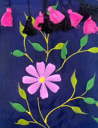 Khadi Cotton Hand Painted Floral pattern