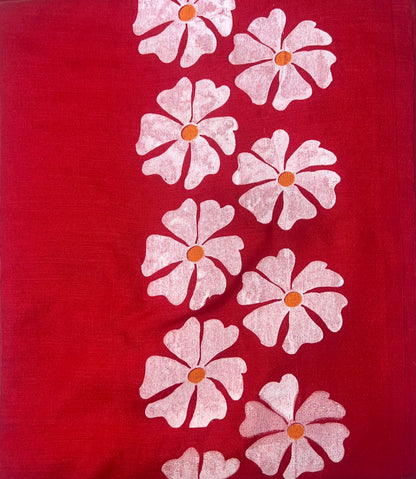 Khadi Cotton Hand Painted Floral pattern
