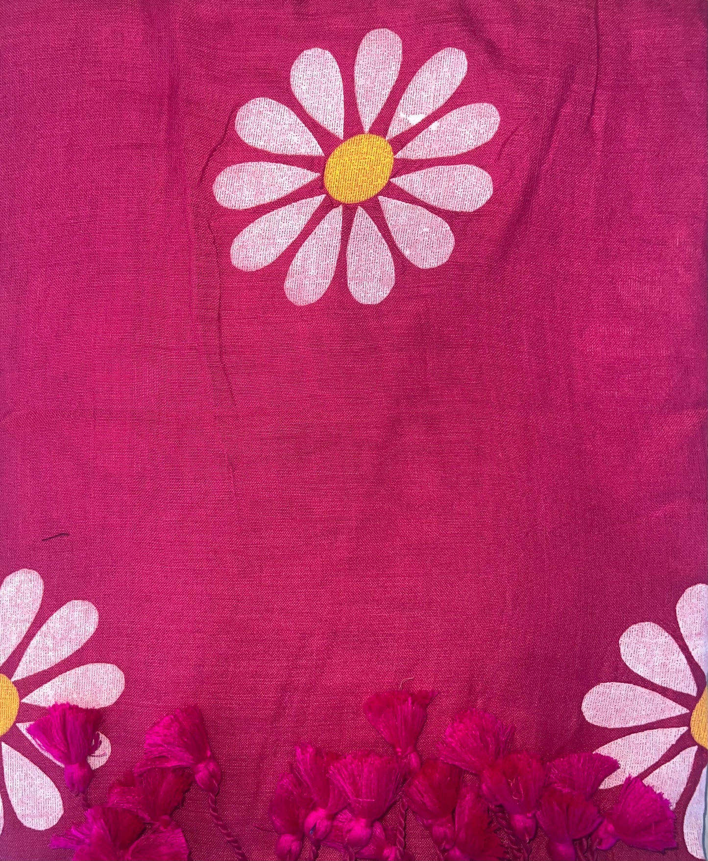 Khadi Cotton Hand Painted Sunflower