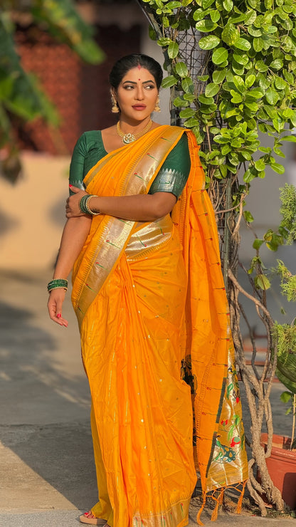 Pure Banarasi silk Paithni