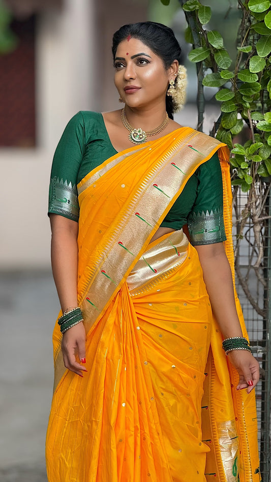 Pure Banarasi silk Paithni