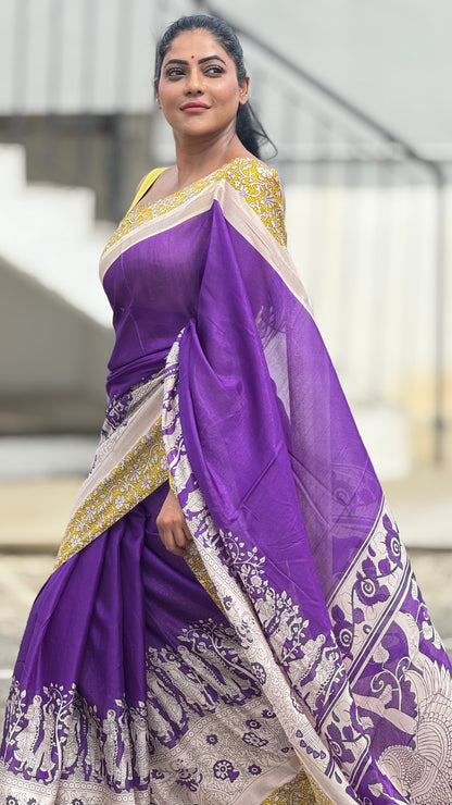 Cotton Silk Kalamkari Design