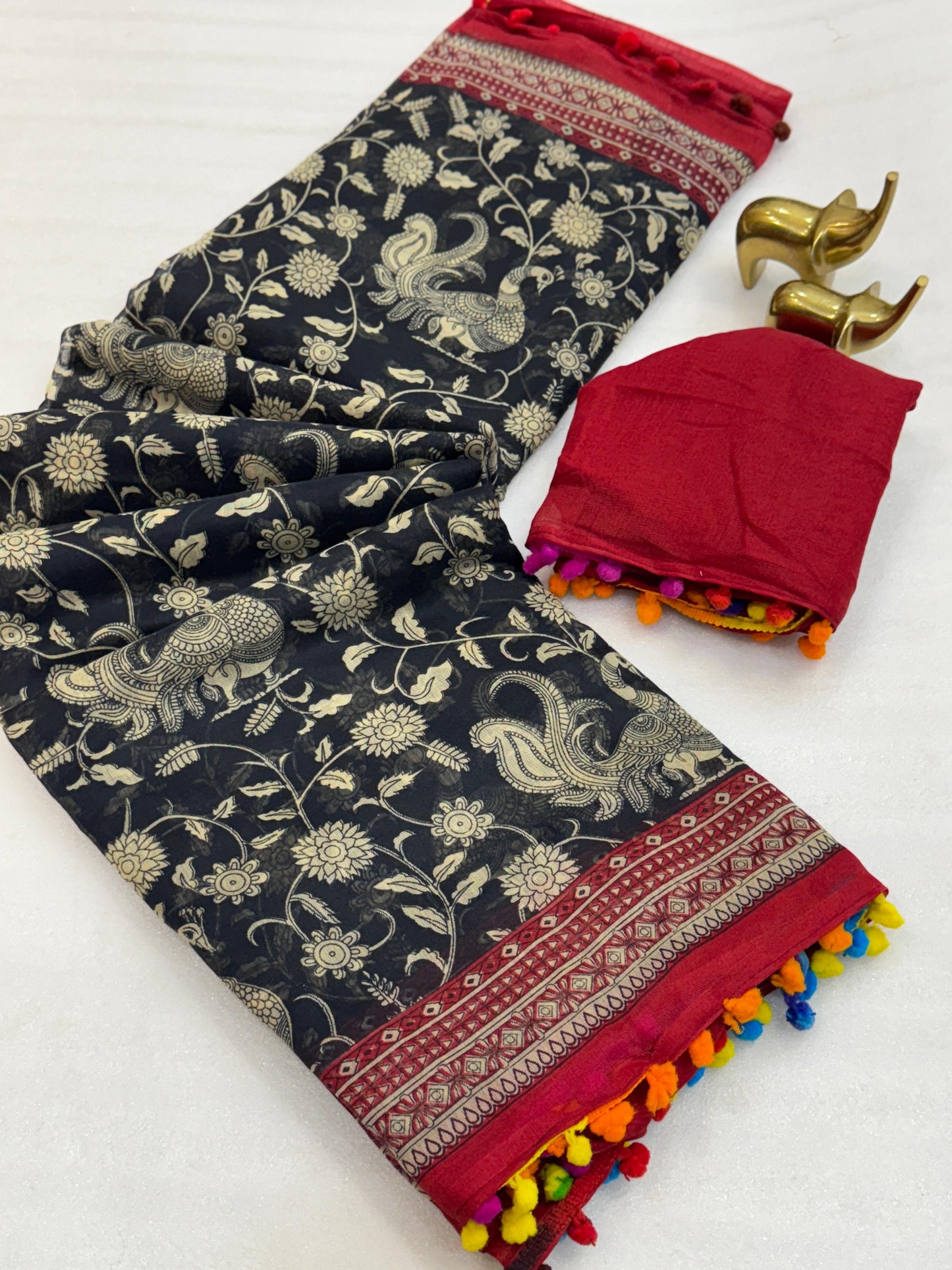 Mul Mul soft cotton with Kalamkari Print