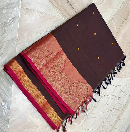 Dark chocolate collection  Pure chettinad cotton sarees