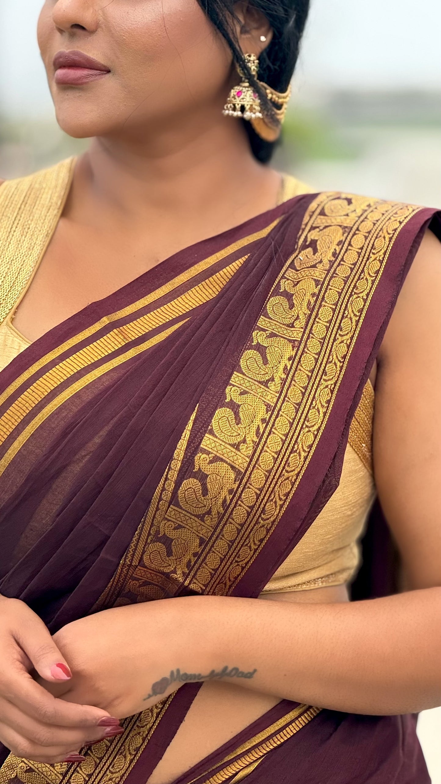 Dark chocolate collection  Pure chettinad cotton sarees