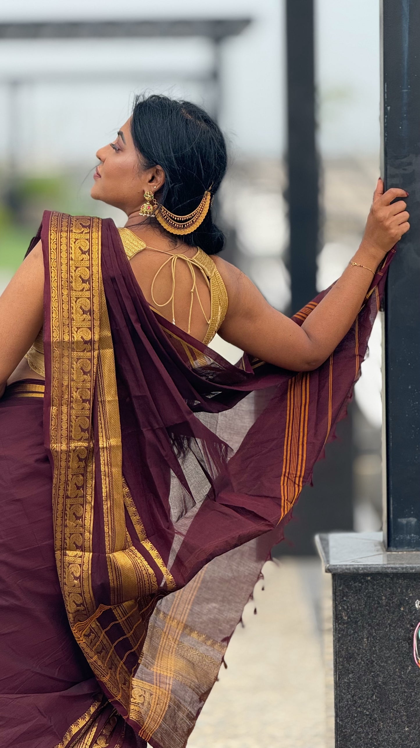 Dark chocolate collection  Pure chettinad cotton sarees