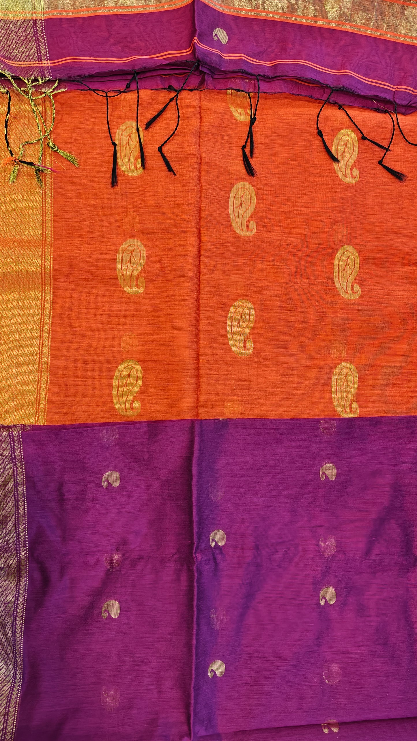 Maheshwari Cotton Silk with fine Zari