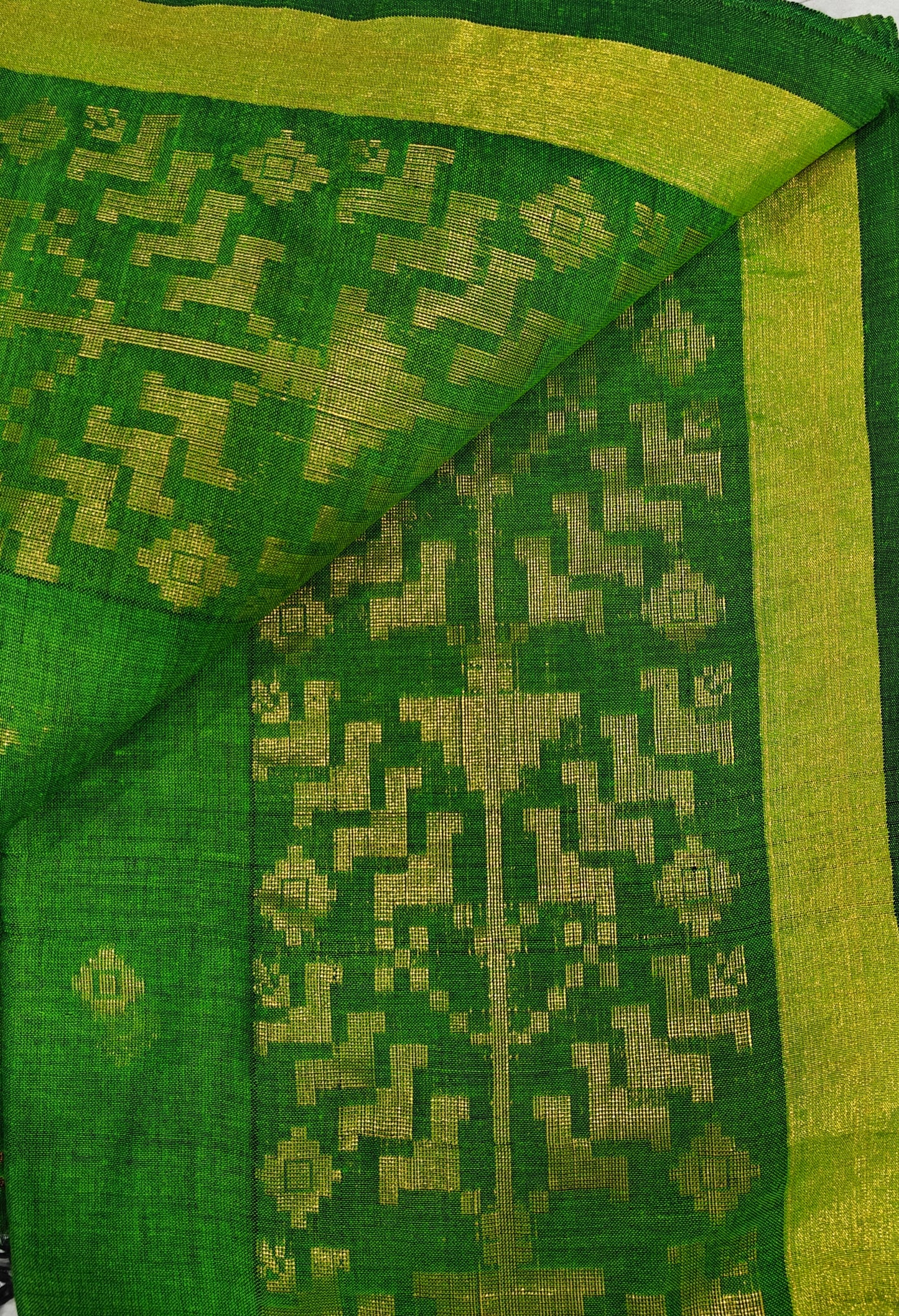 Handloom Cotton Silk with fine Zari
