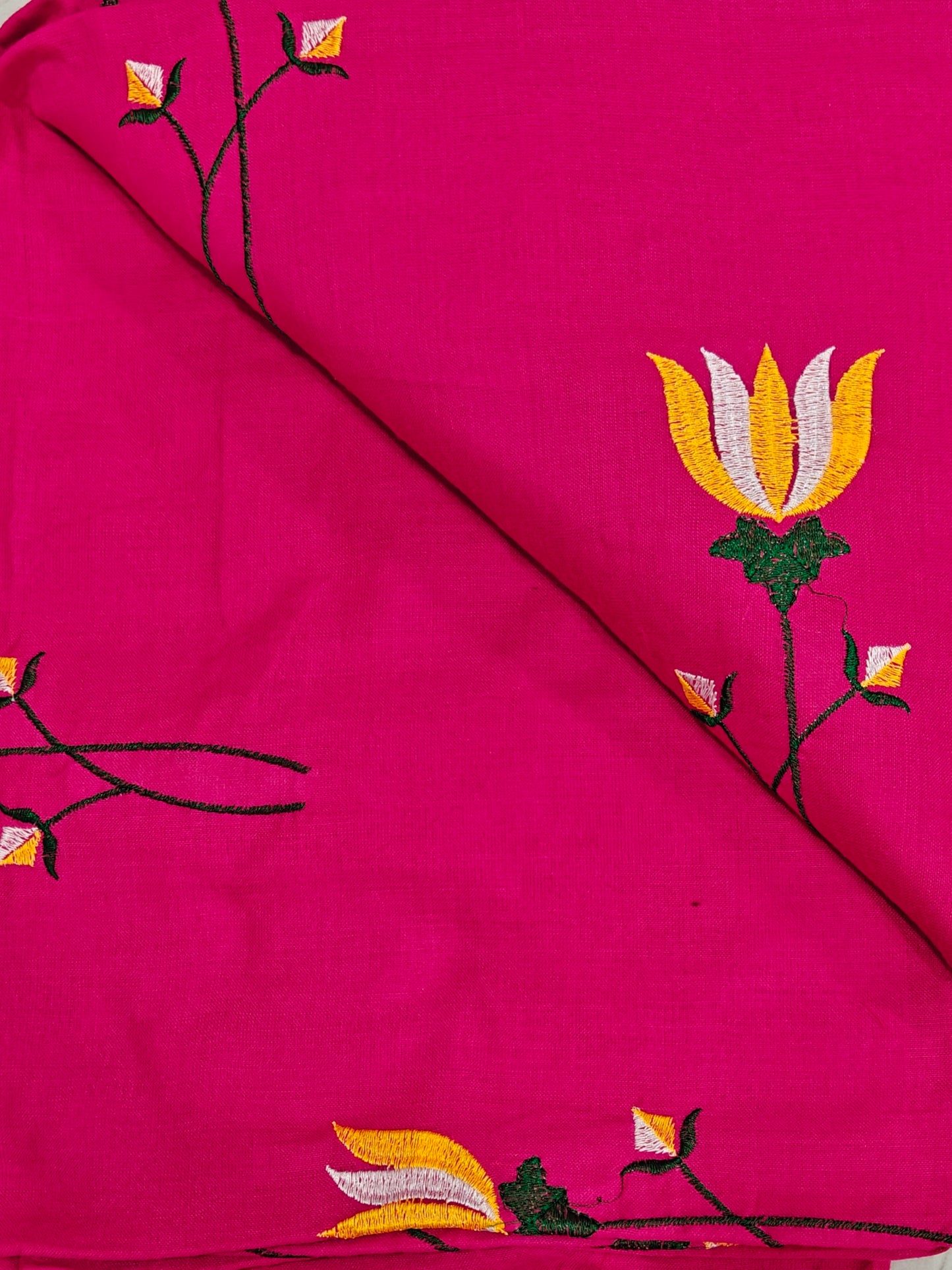 Mul Cotton Lotus Embroidery
