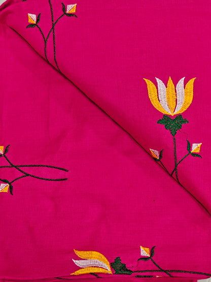 Mul Cotton Lotus Embroidery