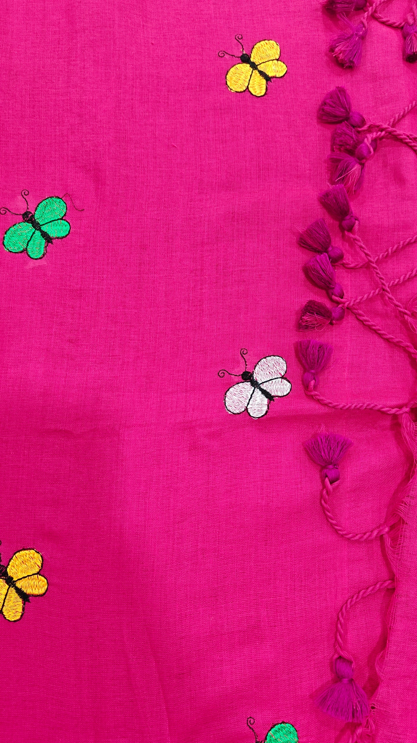 Mul Cotton Butterfly Embroidery