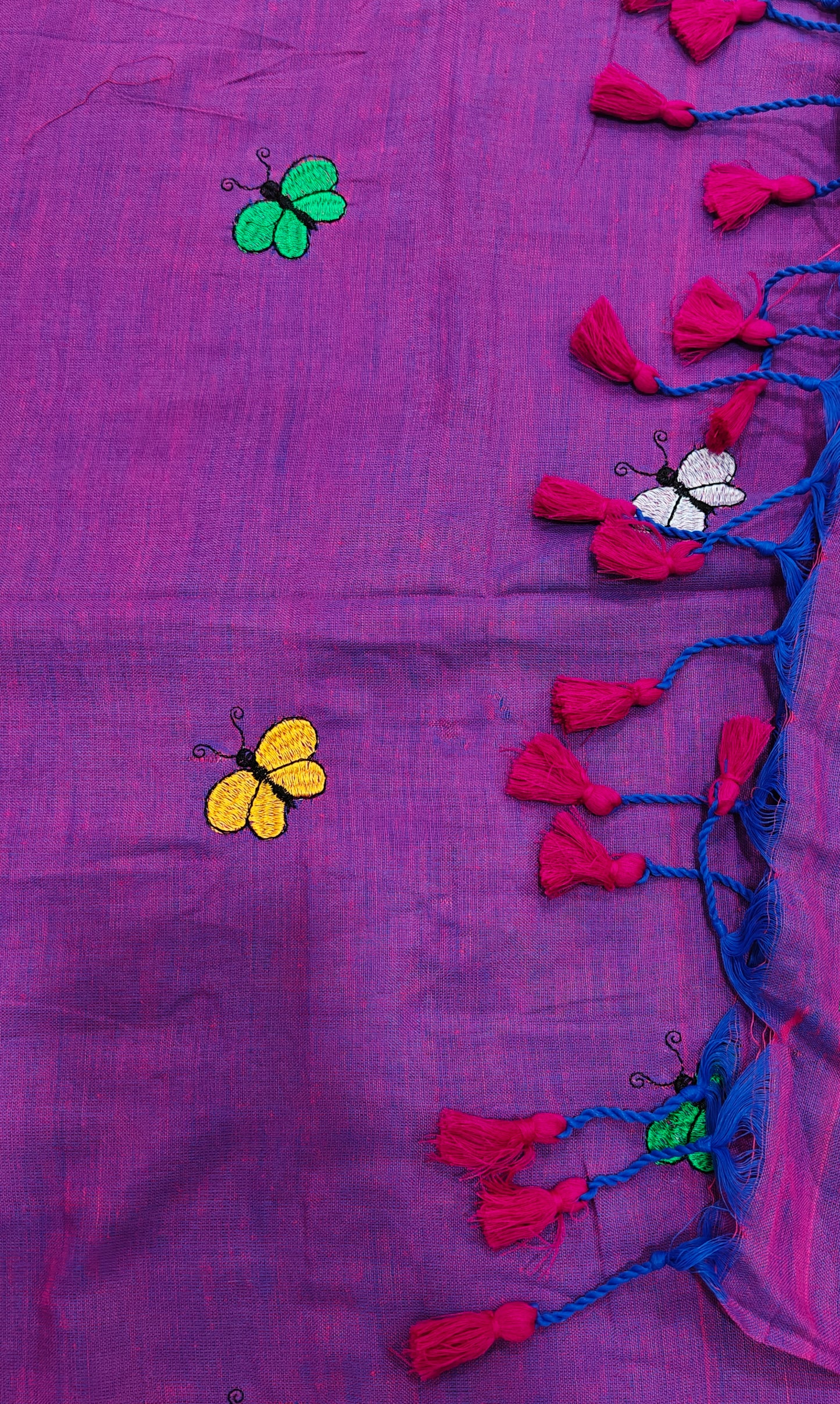 Mul Cotton Butterfly Embroidery