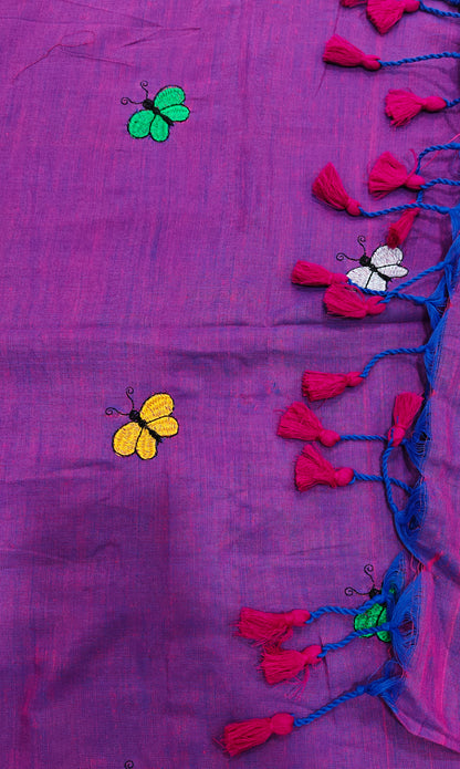Mul Cotton Butterfly Embroidery