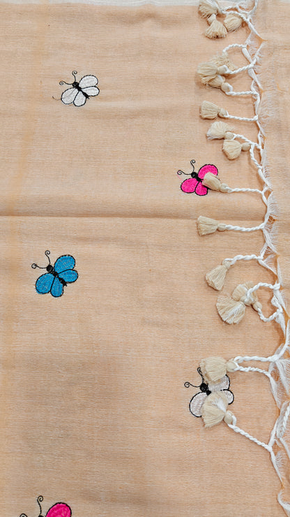 Mul Cotton Butterfly Embroidery