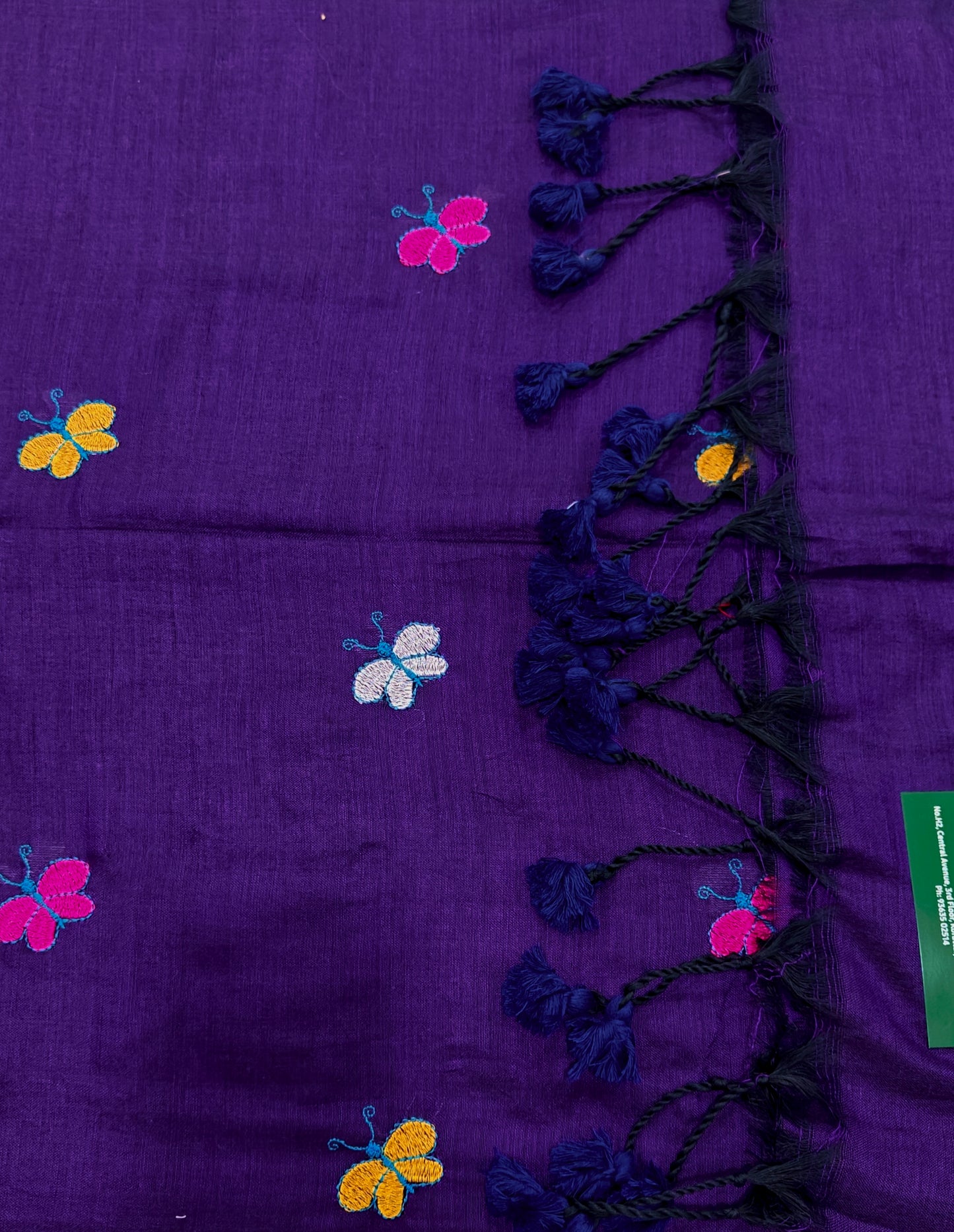 Mul Cotton Butterfly Embroidery