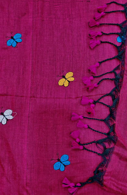 Mul Cotton Butterfly Embroidery
