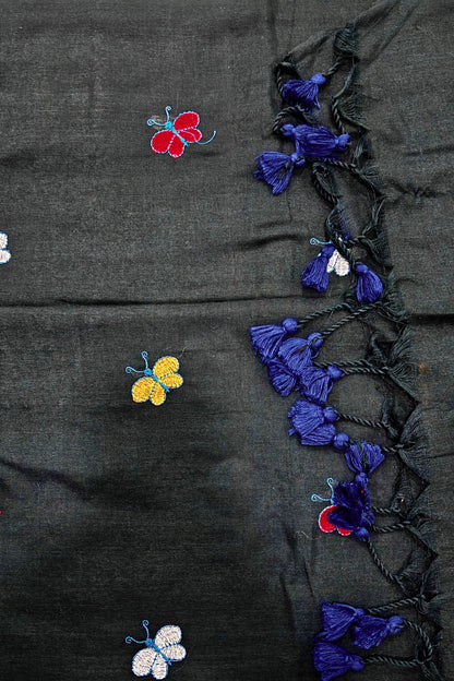 Mul Cotton Butterfly Embroidery