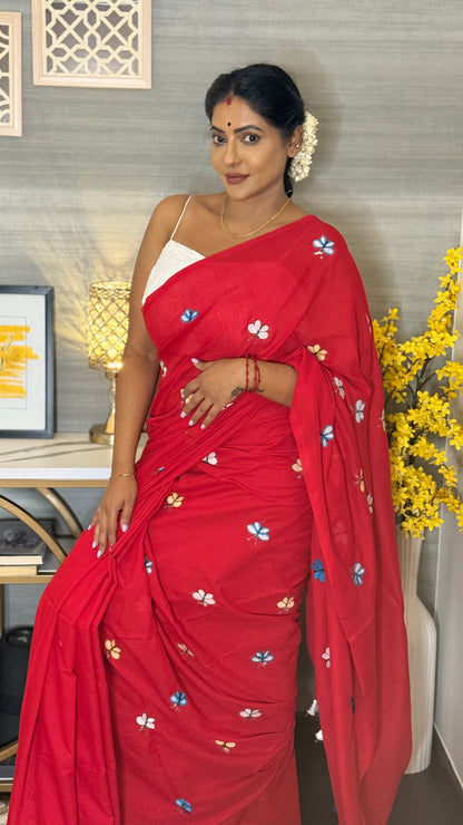Mul Cotton Butterfly Embroidery