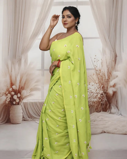 Mul Cotton Dandelion Embroidery