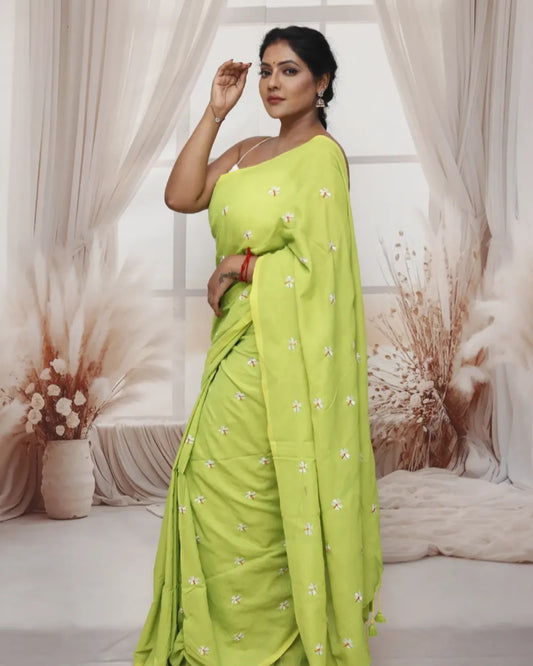 Mul Cotton Dandelion Embroidery