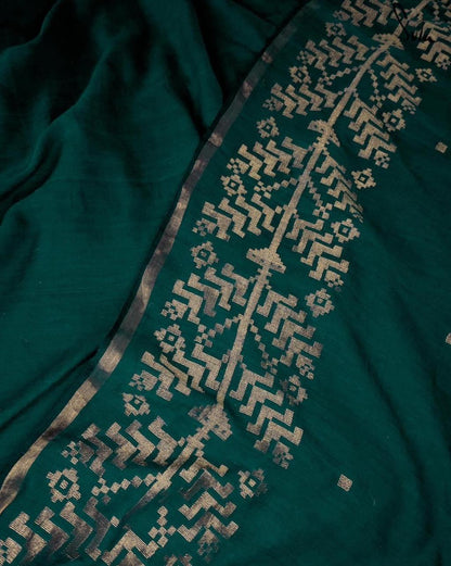 Handloom Cotton Silk with fine Zari